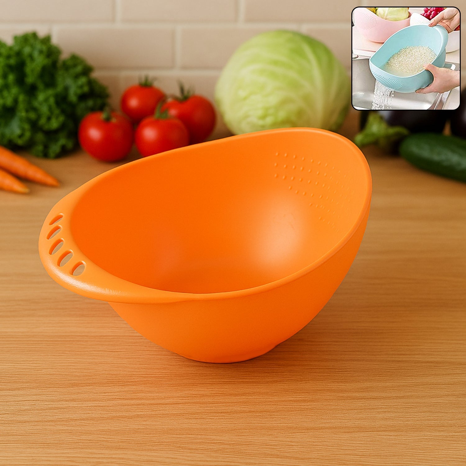 Virgin Rice Bowl Durable Plastic Strainer, Water Strainer | Vegetable & Fruits Washing Bowl Virgin Rice Bowl Durable Plastic Strainer, Water Strainer | Vegetable & Fruits Washing Bowl